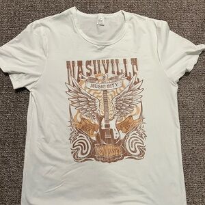 Nashville Music City Graphic Tee - White